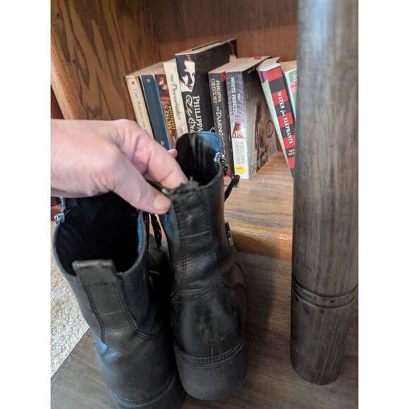 Harley Davidson Amherst Moto Soft Toe Biker Motorcycle Riding Boots Women's 8 - Picture 4 of 7